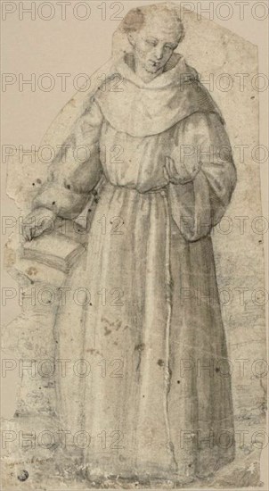 Saint Anthony of Padua (recto); Standing Monk (verso), 1540/75. Circle of Stefano dall'Arzere.