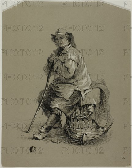Fisherman Seated on Lobster Pot, 19th century.