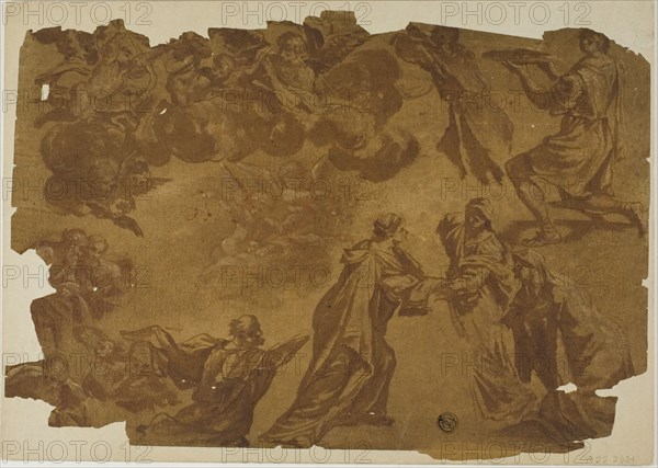 Sketches after Various Paintings, including the Visitation, n.d. Follower of Francesco Monti.