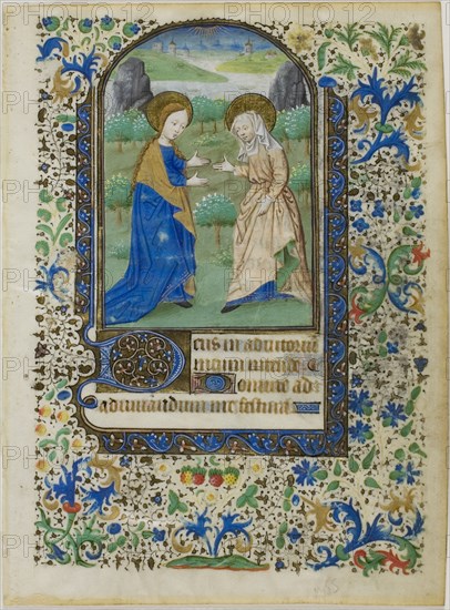 The Visitation, from a Book of Hours, 1440s.