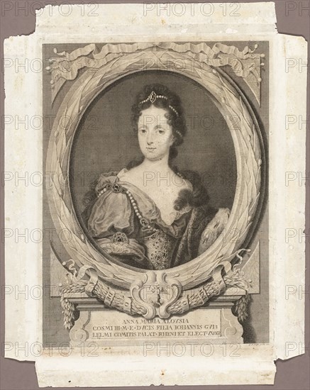Anna Maria Luisa, 1730; published 1761. Creator: Georg Martin Preissler.