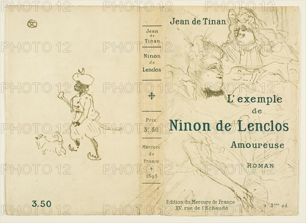 Cover for L'exemple de Ninon de Lenclos amoureuse, 1898. Novel by Jean de Tinan.