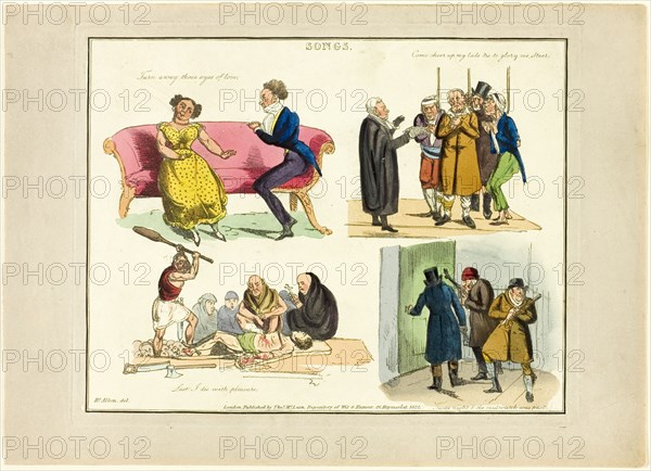 Plate from Illustrations to Popular Songs, 1822.