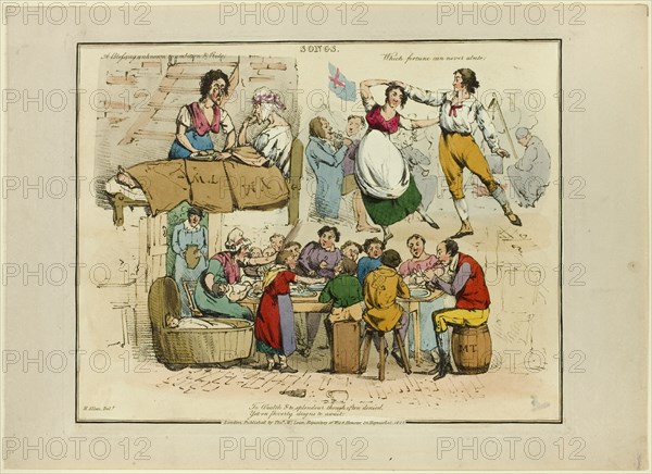 Plate from Illustrations to Popular Songs, 1822.