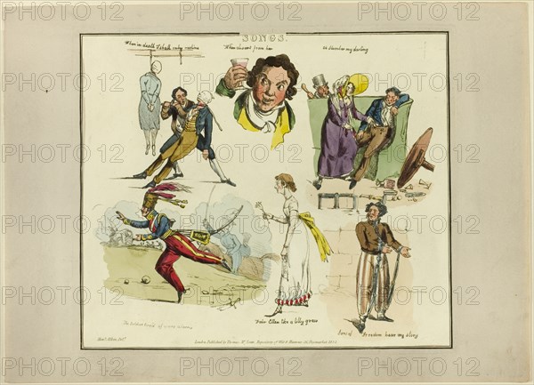 Plate from Illustrations to Popular Songs, 1822.