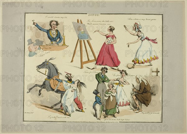 Plate from Illustrations to Popular Songs, 1822.