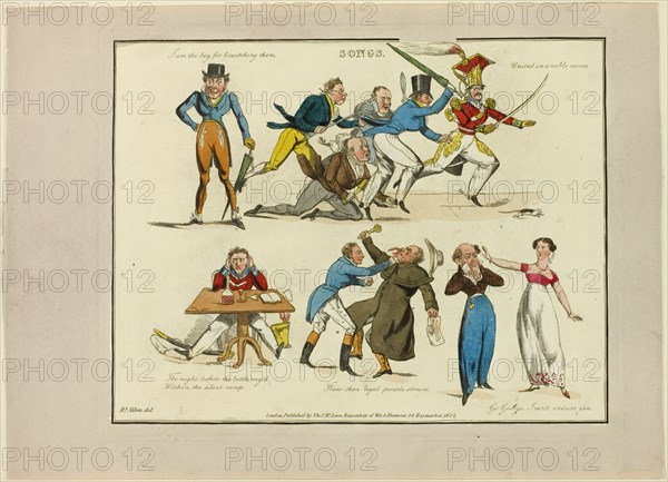 Plate from Illustrations to Popular Songs, 1822.