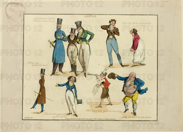 Plate from Illustrations to Popular Songs, 1822.