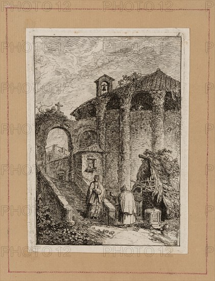 Plate Five from Evenings in Rome, 1763/64. Temple.