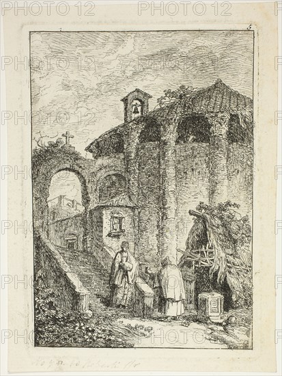 Ancient Temple, plate five from Les Soirées de Rome, 1764.