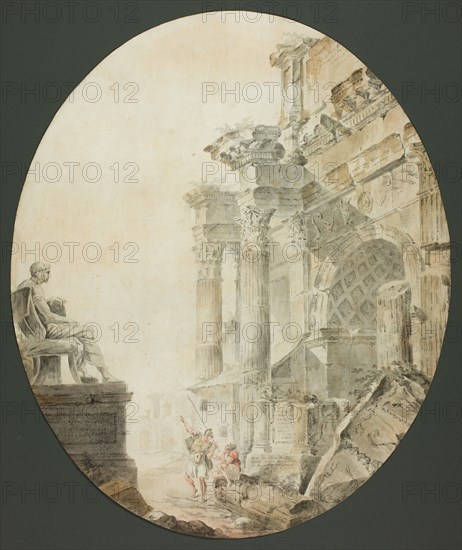 Arch of Constantine with Statue of Nero, c. 1770.