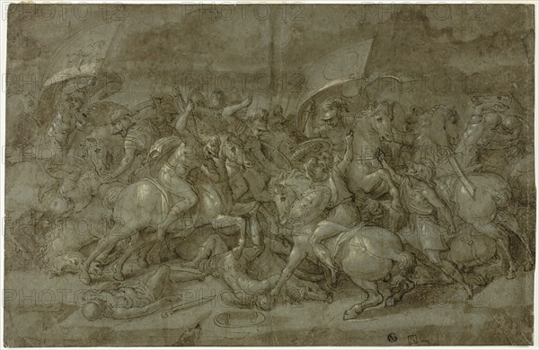 Battle between Romans and Barbarians, n.d.
