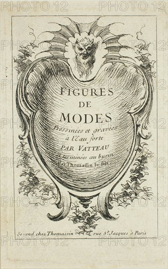 Title Page, from Figures de modes, c. 1710.