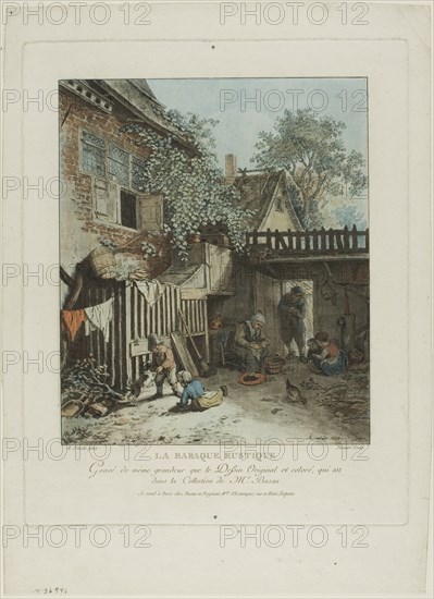The Rustic Hut, 1774. 'La Baraque Rustique'.