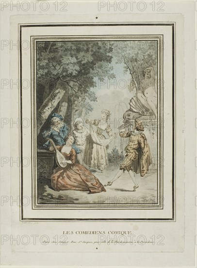 The Comedians, n.d. 'Les Comediens Comique'. Characters from the Commedia dell'Arte.