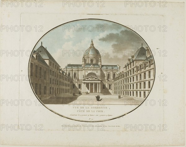 View of the Sorbonne, n.d. Creator: Jean Francois Janinet.