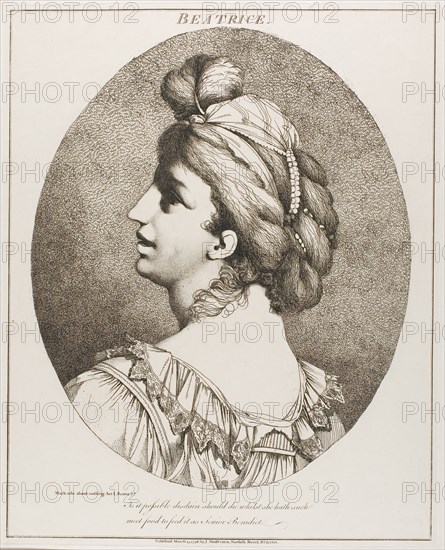 Beatrice, March 15, 1776 (originally published); published 1809. Creator: John Hamilton Mortimer.