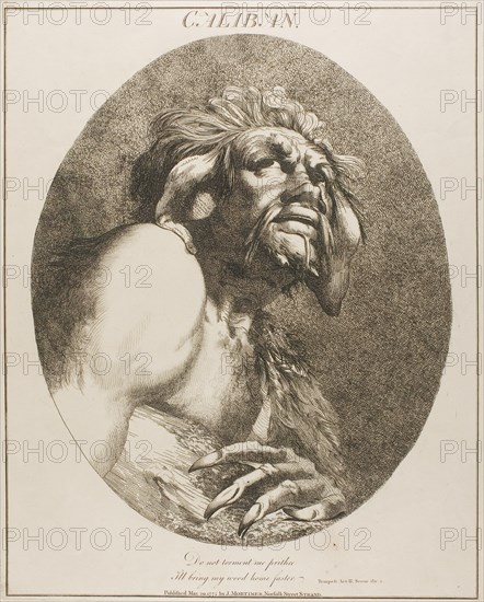 Caliban, May 20, 1775 (originally published); published 1809. Creator: John Hamilton Mortimer.