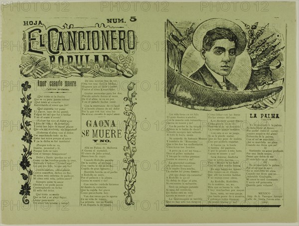 El cancionero popular, num. 5 (The Popular Songbook, No. 5), n.d.