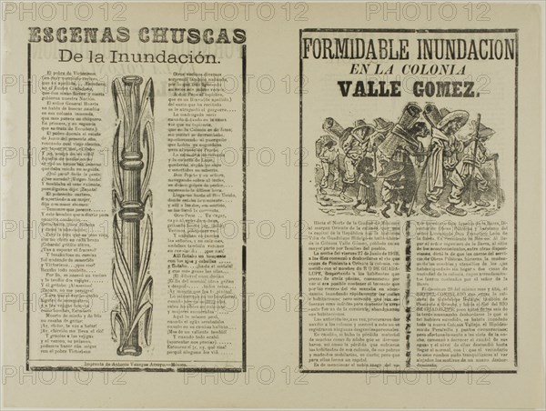 Formidable inundación en la colonia Valle Gomez (The Formidable Flood in the Valle Gomez Neighborhood), n.d.