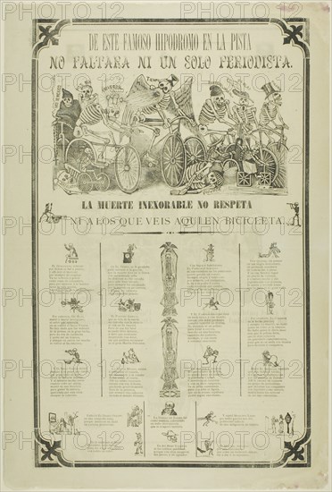 From the Track of This Famous Hippodrome, Not a Single Journalist Will Be Missing.., after 1895. Creator: José Guadalupe Posada.