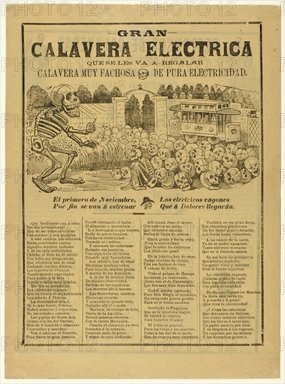 Grand Electric Calavera as a Present to You, A Calavera of Pure Electricity, 1907.