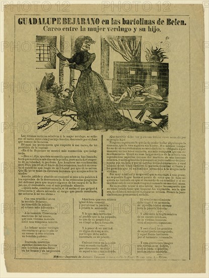 Guadalupe Bejarano in the Dungeons of Belén Prison, 1891.