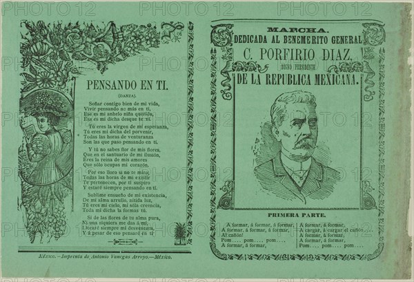 March Dedicated to General C. Porfirio Diaz, n.d.