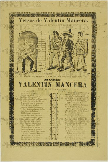 Verses of Valentin Mancera, n.d.