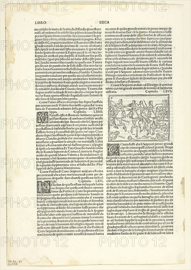 The Victory of the Scipios at Illiturgo from Historiae romanae decades (Roman History)..., 1929. Creator: Monogrammist F.