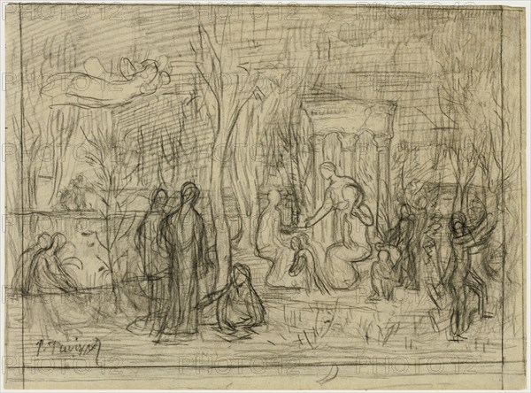 Compositional study for The Sacred Grove, Beloved of the Arts and the Muses, 1883/84.
