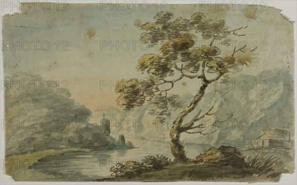 Windswept Landscape, n.d. Possibly by Nicholas Pocock.
