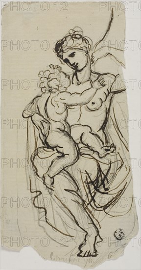 Venus and Cupid, n.d. Possibly by Giovanni Battista Cipriani.
