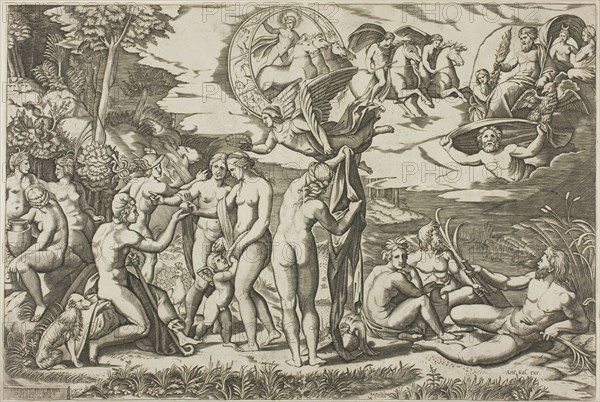 The Judgment of Paris, c. 1520. Creator: Marcantonio Raimondi.