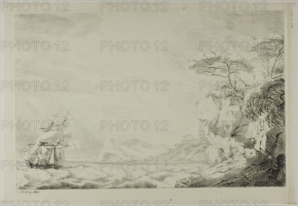 Landscape with Sailing Ship, 1817.