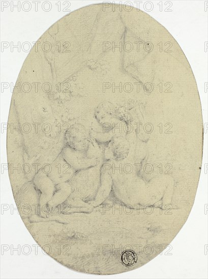 Three Children and a Goat, n.d. Style of Jacob de Wit.