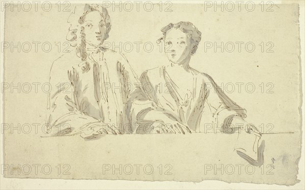 Bust Length Couple, n.d. Possibly by William Hogarth.