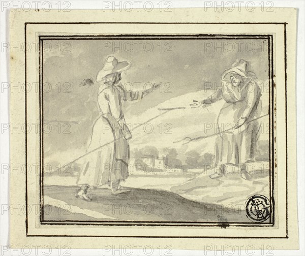 Two Peasant Women Greeting Each Other in a Field, n.d.