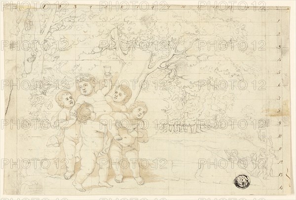 Putti Carrying Young Bacchus, n.d.