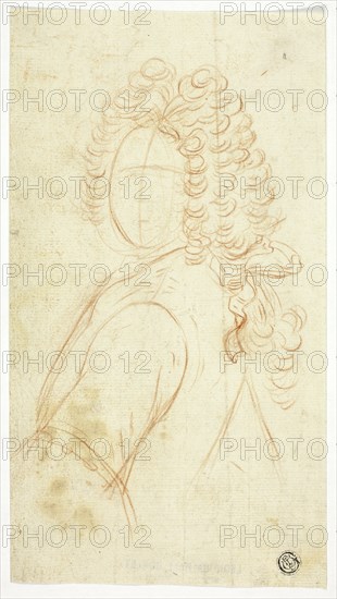 Half-Length Sketch of Gentleman Wearing Wig, n.d.