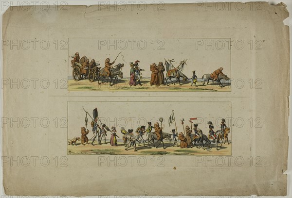 Plates Three and Four, from L'Ouverture de la Campagne des Ultras contre la XIXe siecle, n.d.