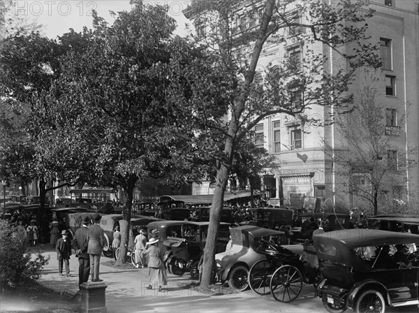 Scene In Front Of Belasco Theatre - When French Commissioners Attended, 1917. Creator: Harris & Ewing.