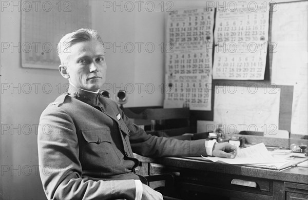 Hiram Bingham, Aviator - At Desk, 1917. Creator: Harris & Ewing.