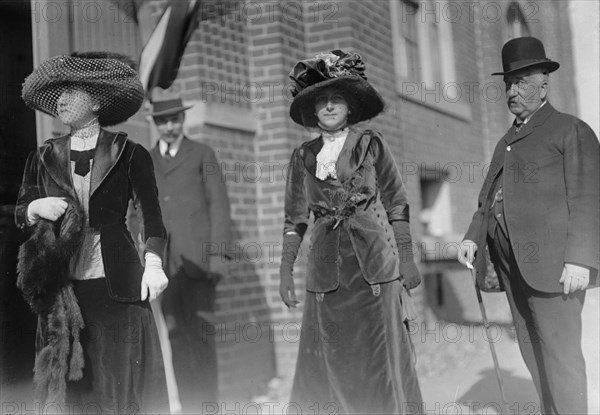 George Alta Bonlonager of Chile - Right, At Fort Myer Horse Show, Virginia, with Daughter, 1911.