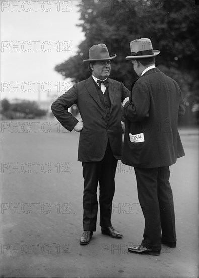 William E. Borah, Senator From Idaho (left), 1916. Senator 1907-1940.