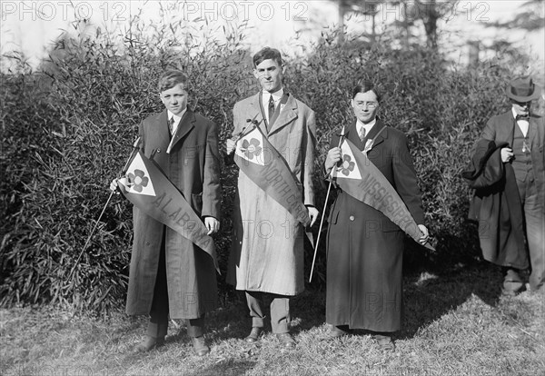 Boy Corn Growers - Walker Lee Dunson; J.R. Cameson; J.J. Polk, 1913. From Alabama, North Carolina, and Mississippi.