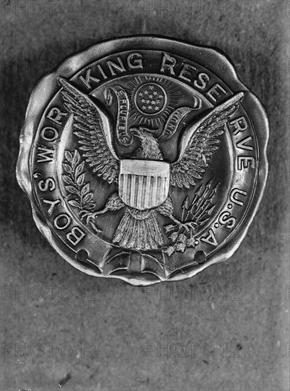 Boys' Working Reserve, U.S.A. Badge, 1917.