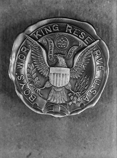 Boys' Working Reserve, U.S.A. Badge, 1917.