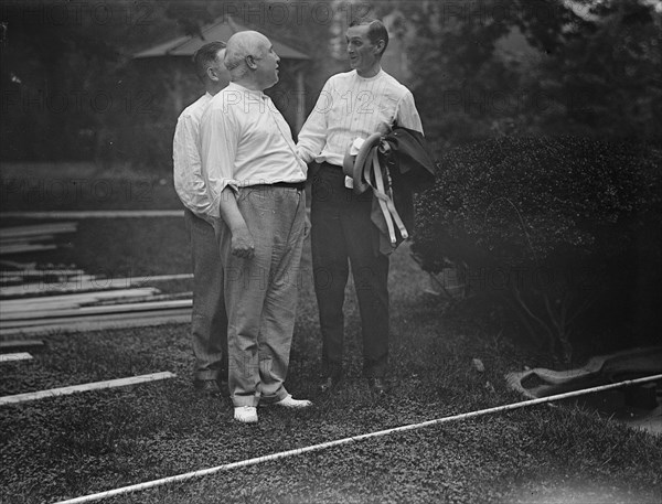 Camp, Walter, I.E, Exercise School - Cabinet Officials Exercising with Other Govt. Officials, 1917.