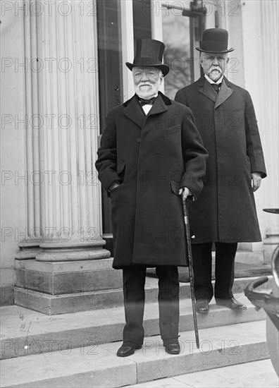 Andrew Carnegie with Theodore Gilman, 1914. Creator: Harris & Ewing.